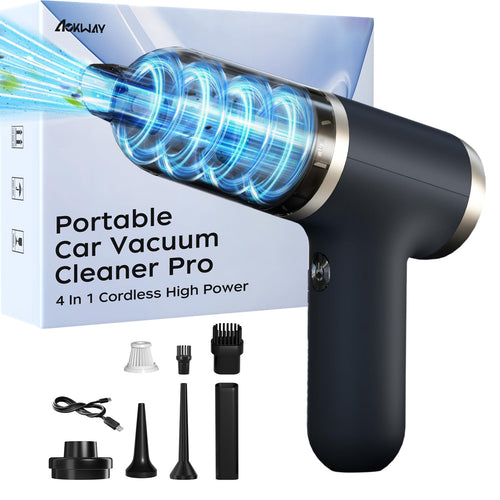 Portable Car Vacuum Pro – 4-in-1 High Power Cleaner